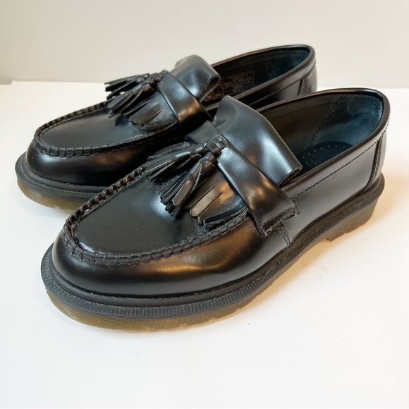 Dr. Martens Shoes - Dr. Martens Women's Adrian Chunky Lug Sole Tassel Platform Loafer Black 7